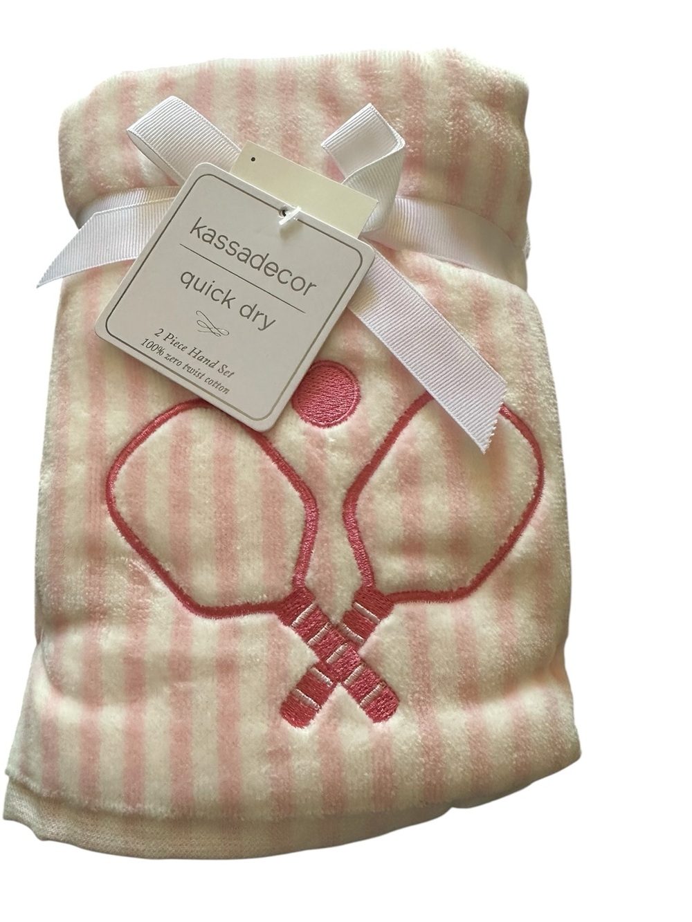 NEW pickleball paddles bathroom hand towels (2 in bundle)